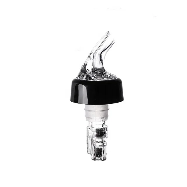 30ml Plastic Pourer Measured Liquor Pourer Spout Stopper with Collar Measured Wine Pourer Alcohol and Liquor Plastic Bottle
