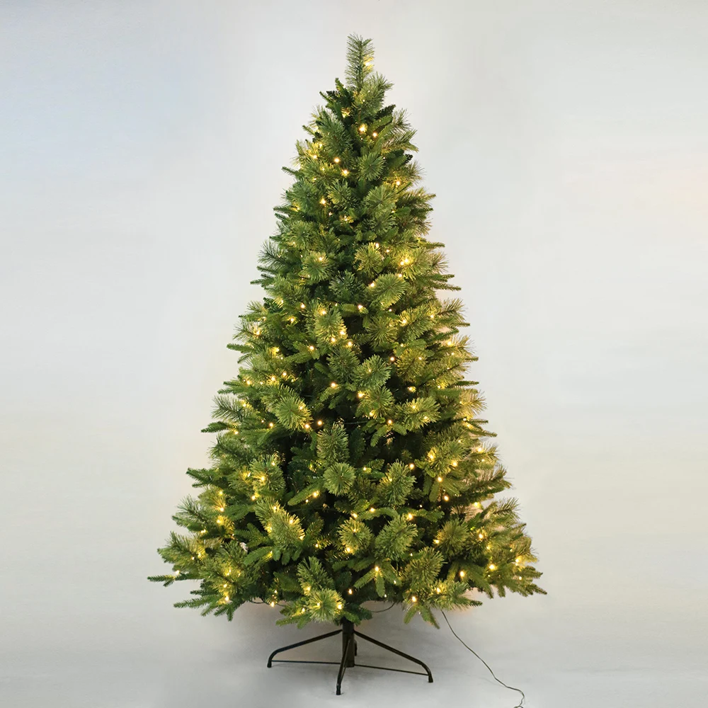 6ft Pre-Lit Artificial Holiday Christmas Tree with Warm White Lights Premium Hinged Spruce Xmas Tree with 800 Branch Tips
