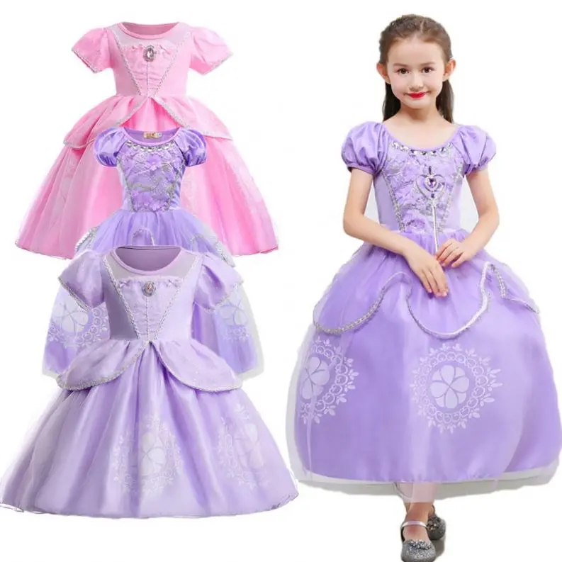 Cosplay Sofia The First Party Costume Carnival Pretty Girls Birthday Princess Dresses Kids Princess Sofia Dress Costume