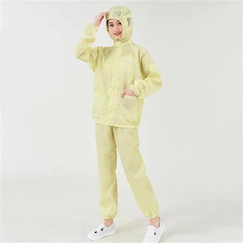 Dust-proof Polyester Esd Lab Coat Anti Static Clothing Cleanroom Suit For Workshop
