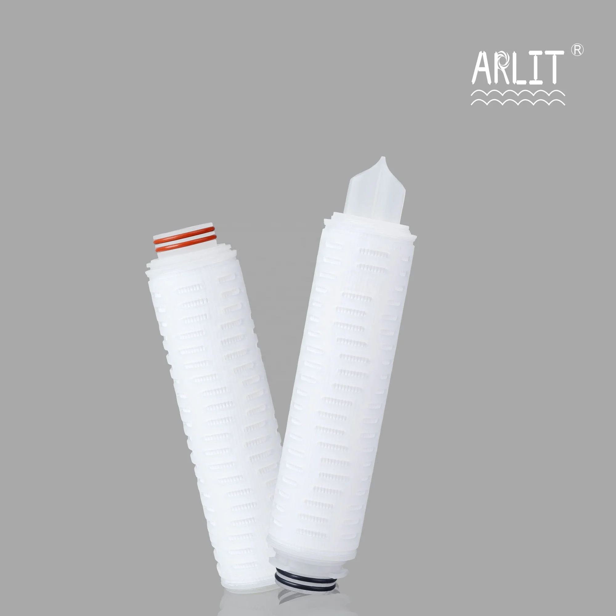 0.1 0.22 Micron Filter 10 20 inches PES Membrane Pleated Filter Cartridge  For Water Filtration