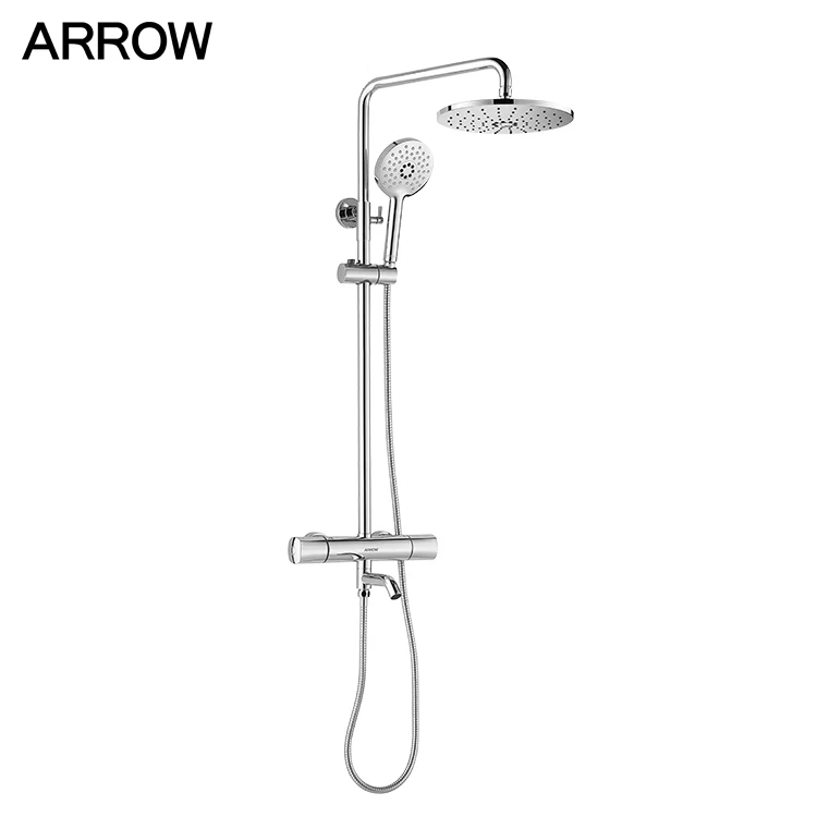 OEM Wall Mounted Rainfall  Sanitary Ware Shower Faucet Thermostatic Shower Head Shower Set Faucets