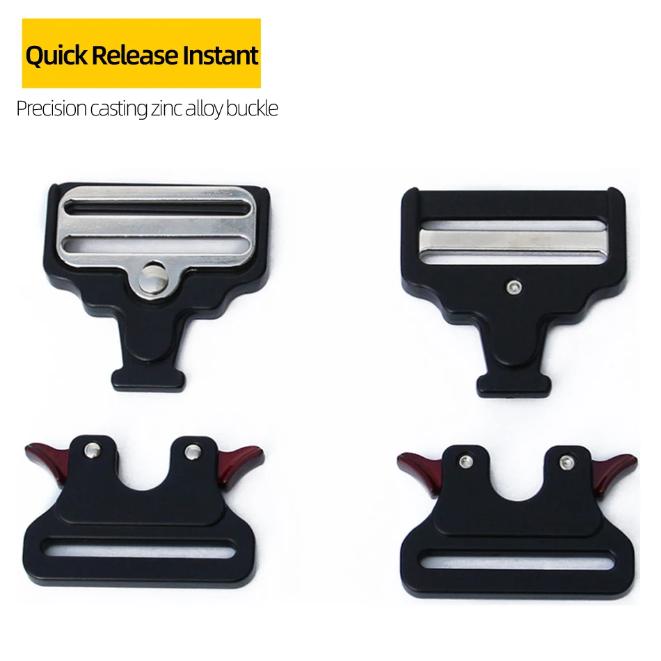 2 inch All Black Casual Belt Buckle Custom Logo Tactical Military Belt Buckle Sport Bluck