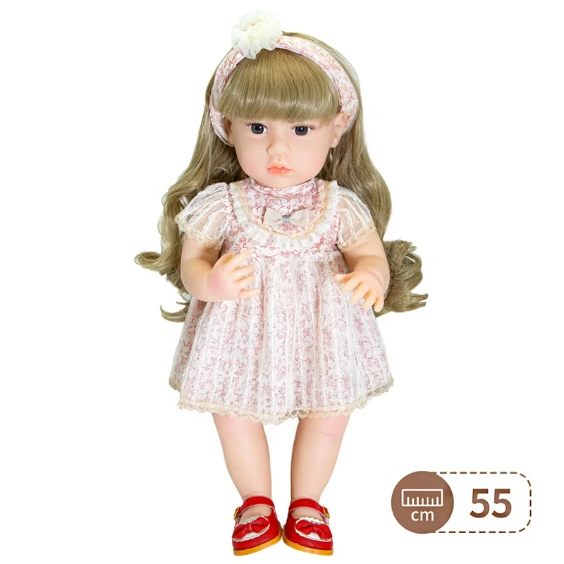 22 Inch princess doll toy girls gift lifelike baby doll with princess dress