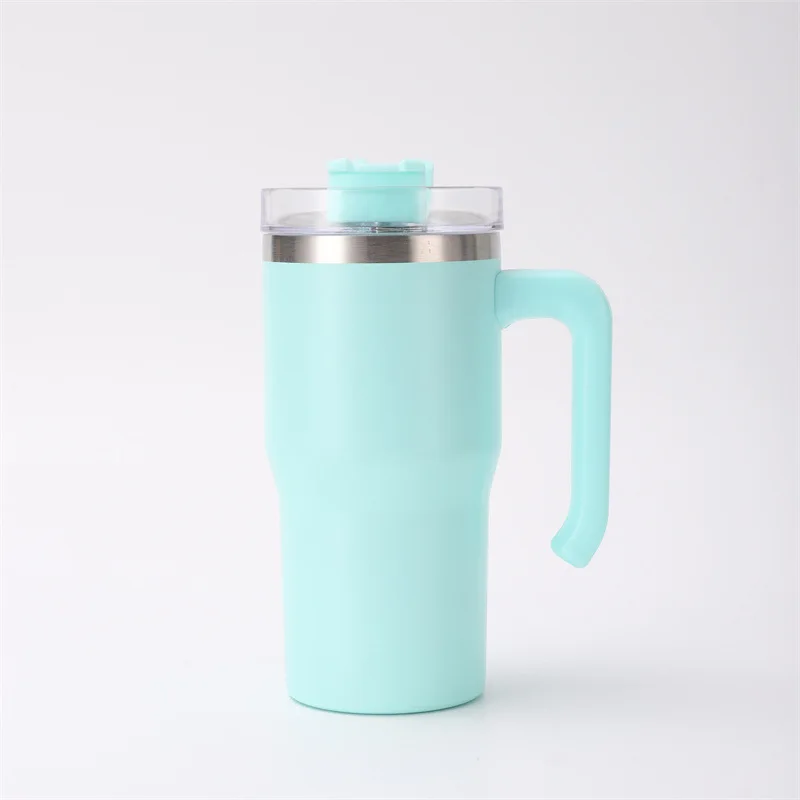 20oz Stainless Steel Tumbler for Sublimation Heat Press & Vacuum Insulated with Kid Handle Perfect Back to School Coffee Mug