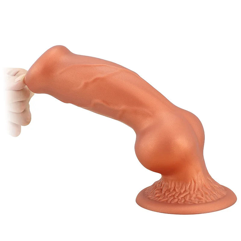 13 Inches Huge Silicone Knot Dog Dildo with Suction Cup Animal Monster Butt Plug Adult Toys for Men Women