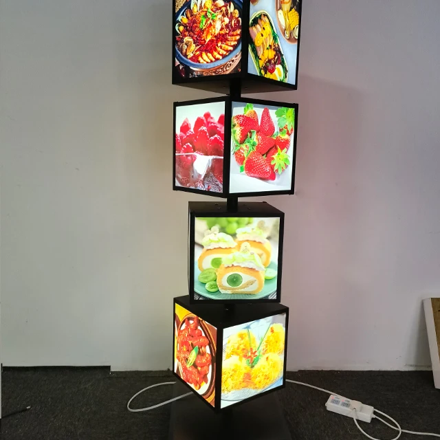 High Quality Custom Novat Offerg Silent Operation Terchangeable Panel Senhanced Br Visibility Rotatg Light Box