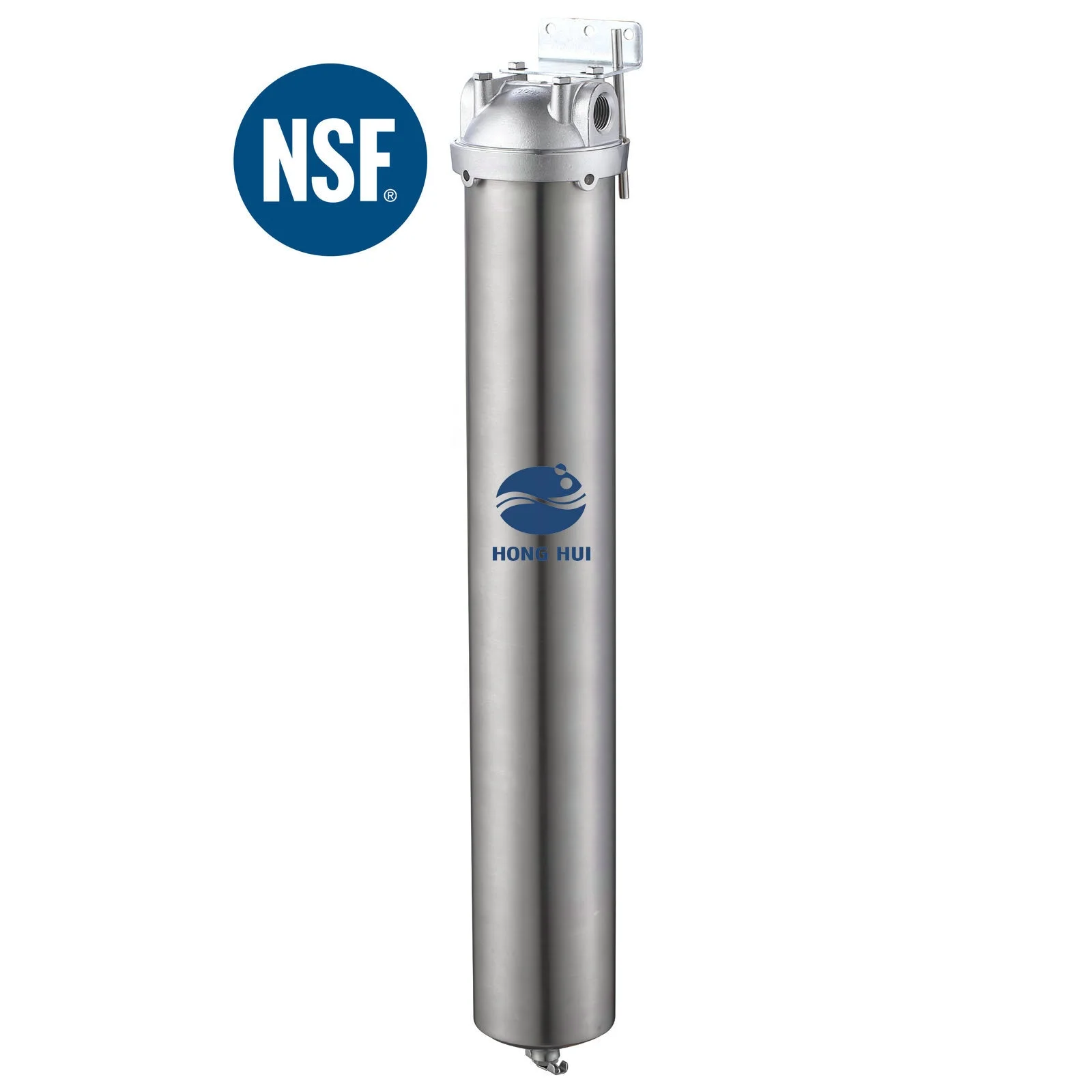 HONG HUI HMS-20A NSF Stainless Steel Water Filter Housing 20 Inch Filter Housing Whole House Water Filter Housing