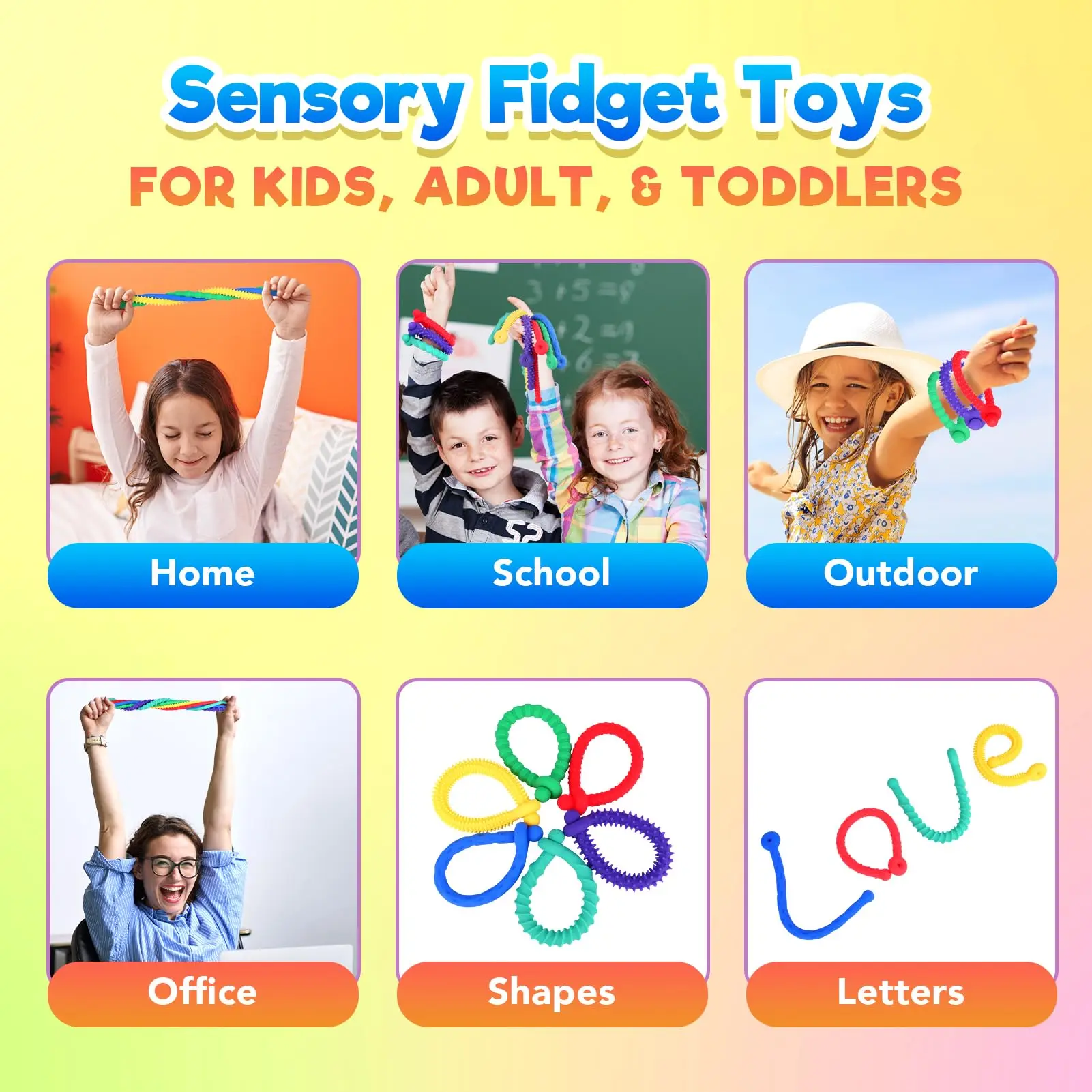 Special Need in Stock Promotion Decompression Autistic Fidget Stretchy Sensory Texture Toys for Baby Kids Gifts