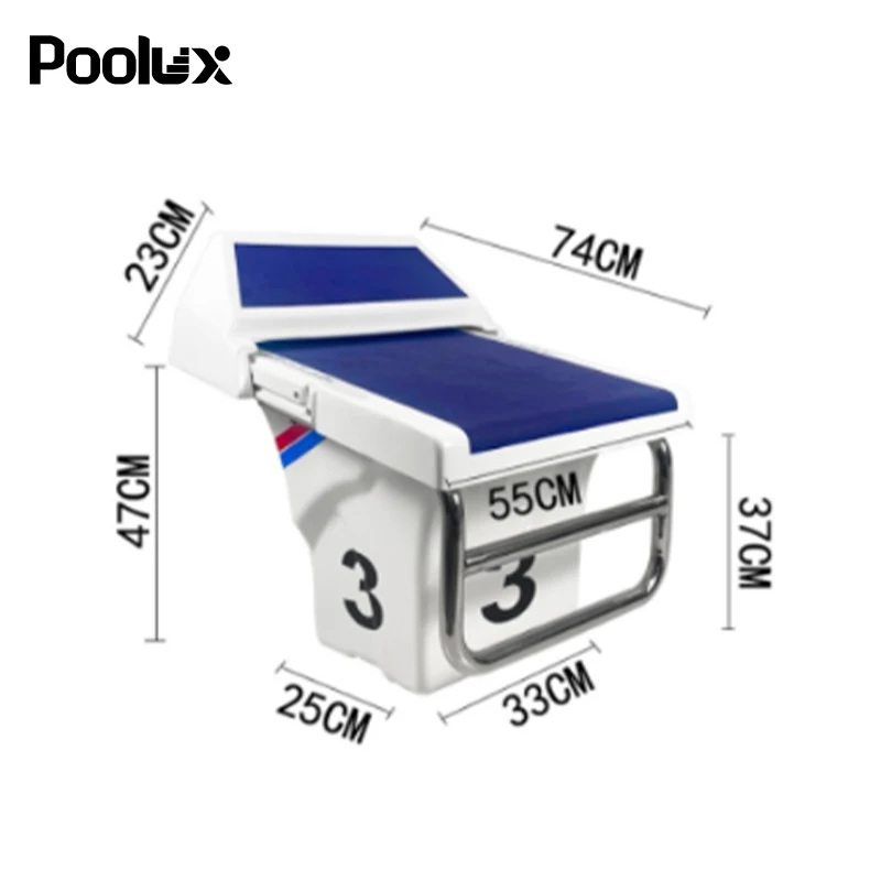 2024 Poolux Swimming Pool Accesory Standard Starting Block One Step Jumping Platform Swimmers Starting Block