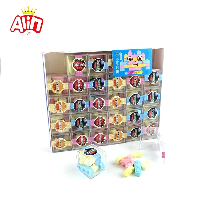 Образовательные детские игрушки фруктовые строительные блоки сжатые конфеты кислый сахар таблетки