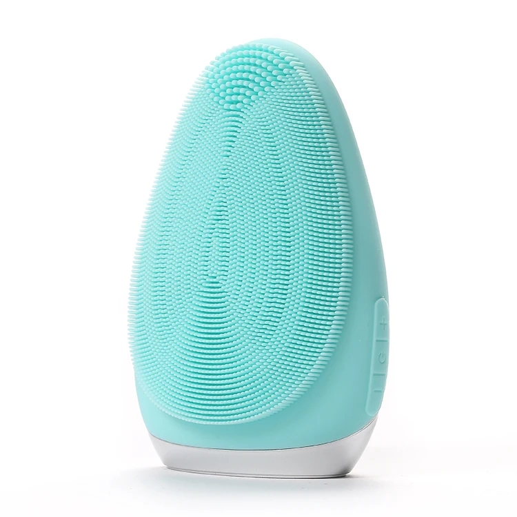 Heating Sonic Vibration Deep Cleaner ultrasonic Skin Care Manual Silicone Face Cleaner Brush Facial Cleansing Spin Brush