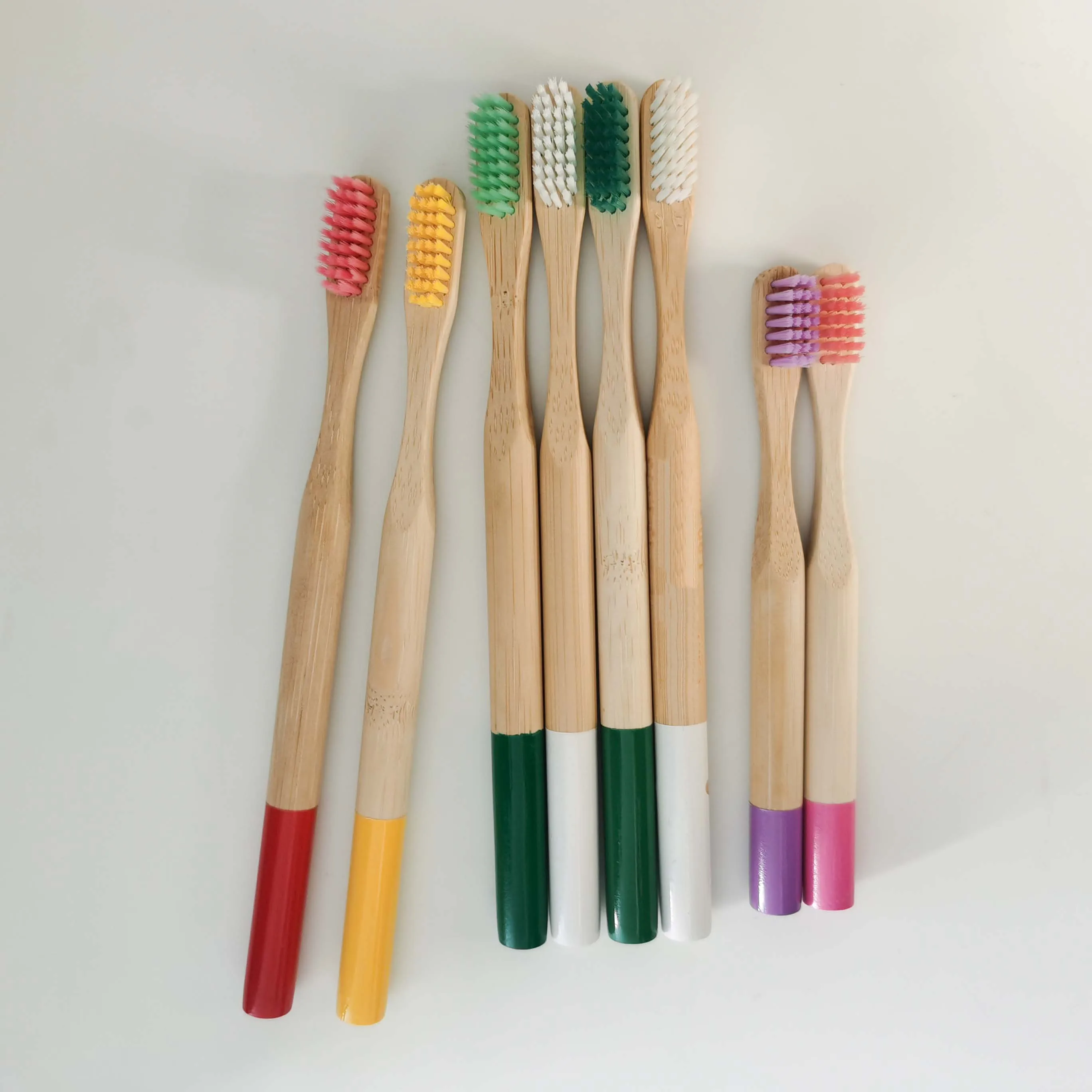 Natural bamboo soft bristle charcoal toothbrush 100% biodegradable toothbrush with bamboo case