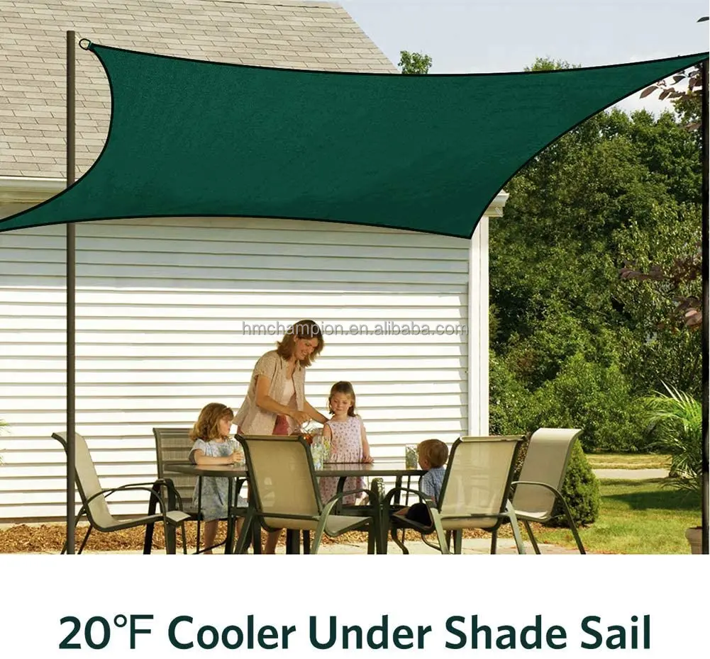 High density polyethylene waterproof durable sunshade sail breathable suitable for balcony garden camping