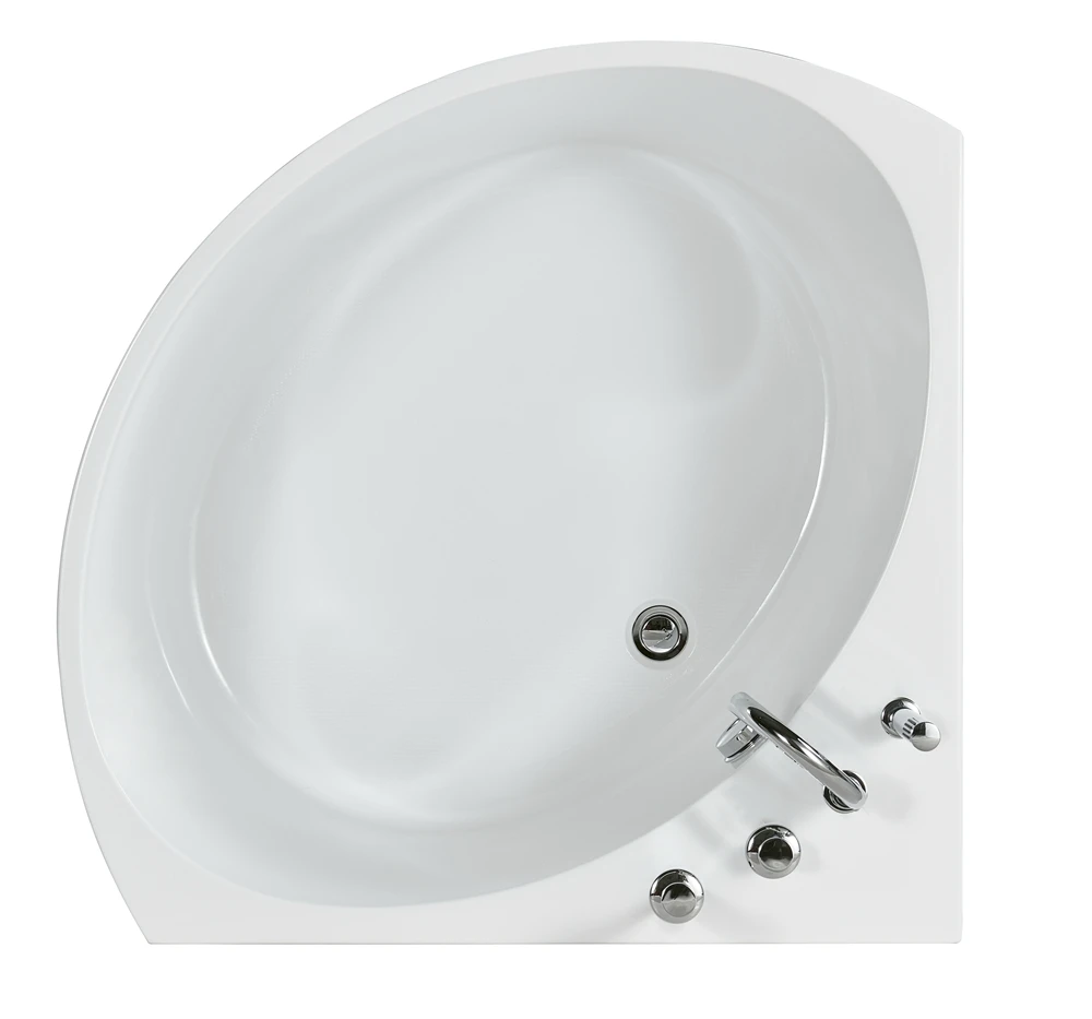 Wholesale Custom Indoor Bath Tub Soaking Free Standing Corner 1000mm round bathtub acrylic white