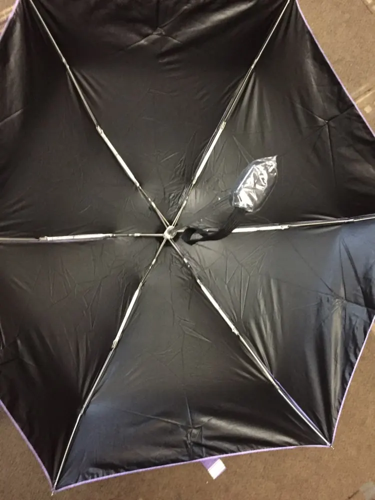 Sun Rain Women Flat Lightweight Umbrella Parasol Folding Sun Mini Umbrella Small Size Easily Store Parasol