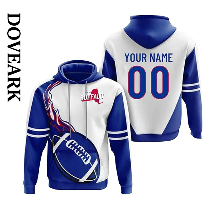 DOVEARK OEM/ODM Customize USA Size Nfl Football Teams Los Angeles City Color Sport Wear Top Clothing Pullover Hooded Sweatshirt