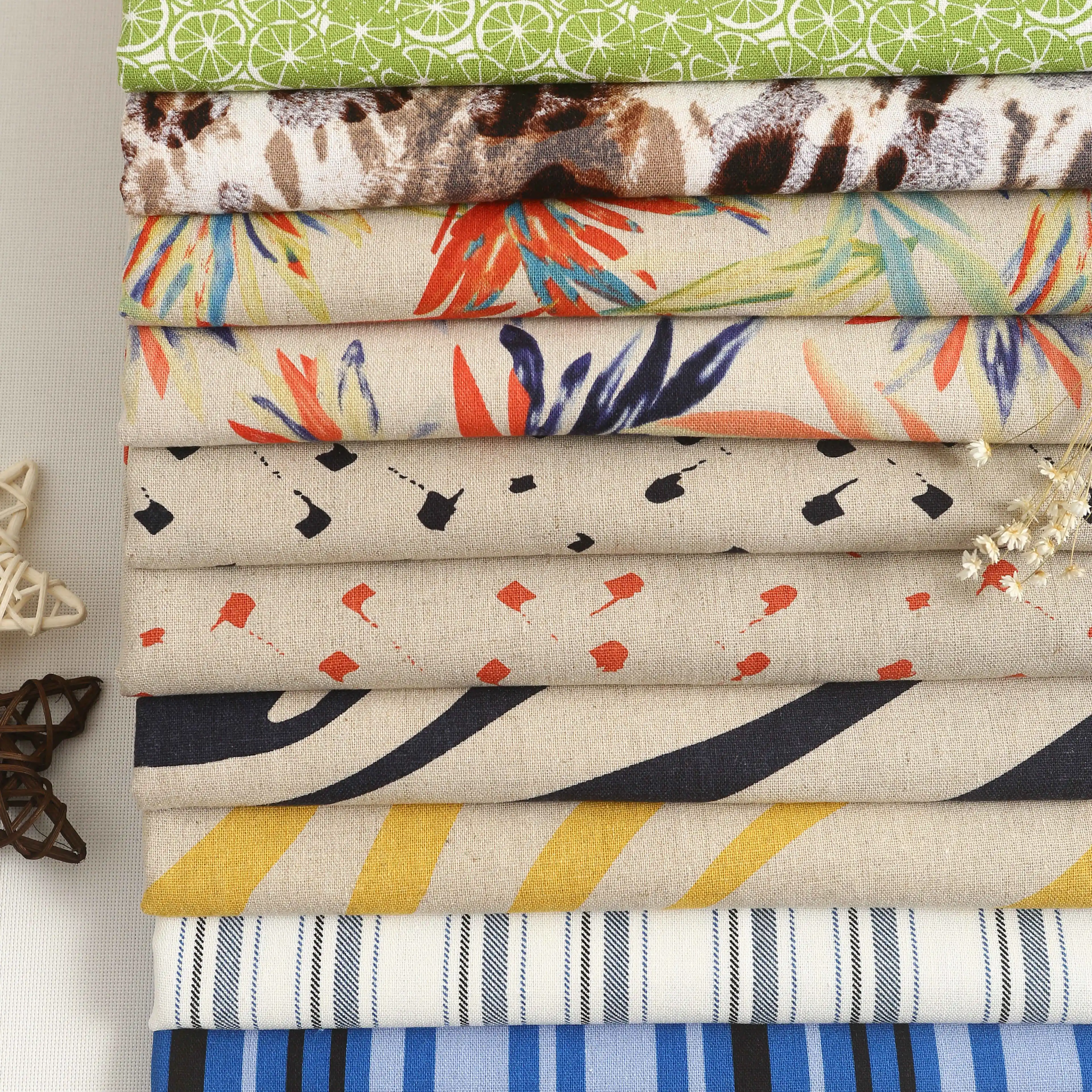 Оптовая продажа в keqiao высокое качество фабрики на заказ 30 Лен 70 вискоза ткань платье с