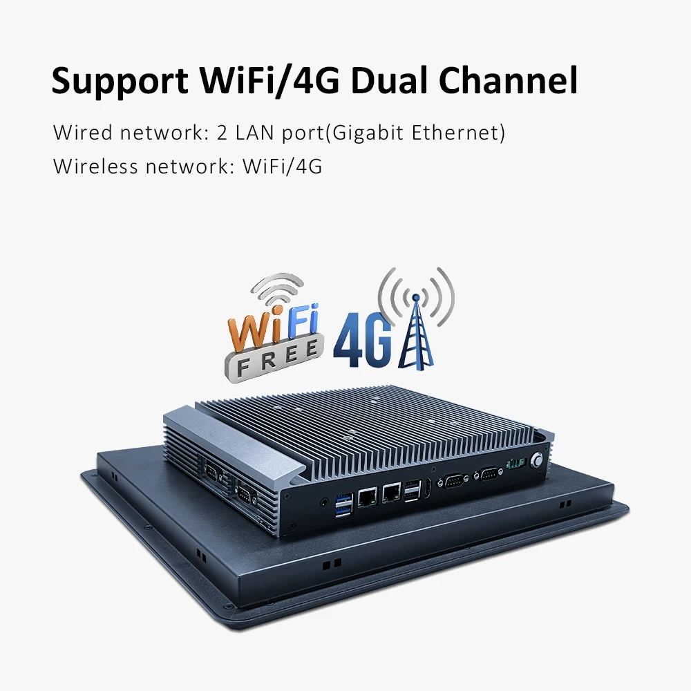 12.1 15 15.6 17 19 21.5 inch wall mount fanless ipc ppc ip65 waterproof pcap all in one industrial touch panel pc