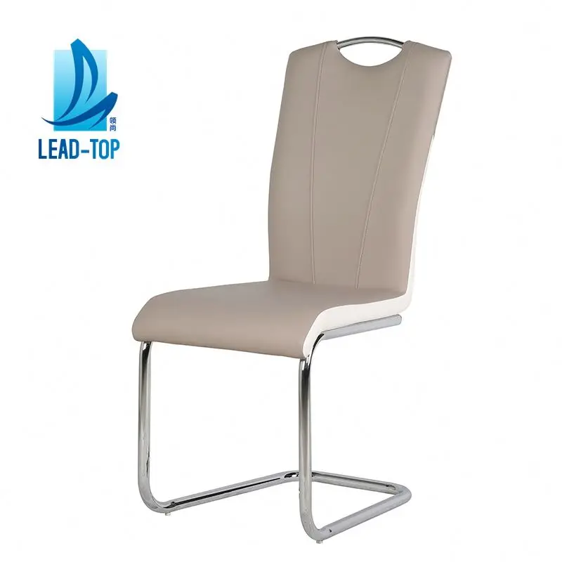 Искусственная кожа Винтаж PU металлические ножки Ресторан отеля дома обеденный стул для обеденного стола
