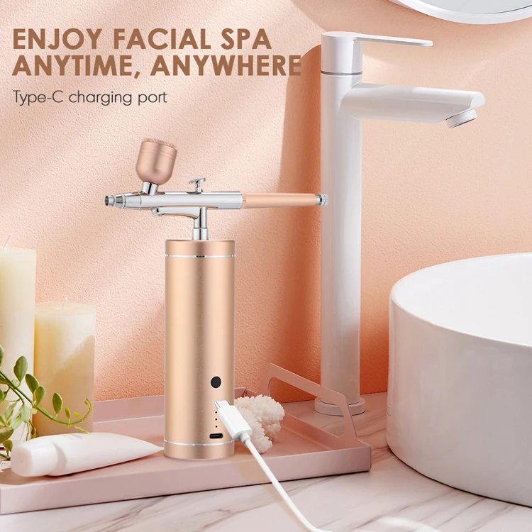 2024 New Products Custom Private Label Portable Airbrush Tanning Compressor Kit Mini Face Painting Airbrush Tattoo Nail