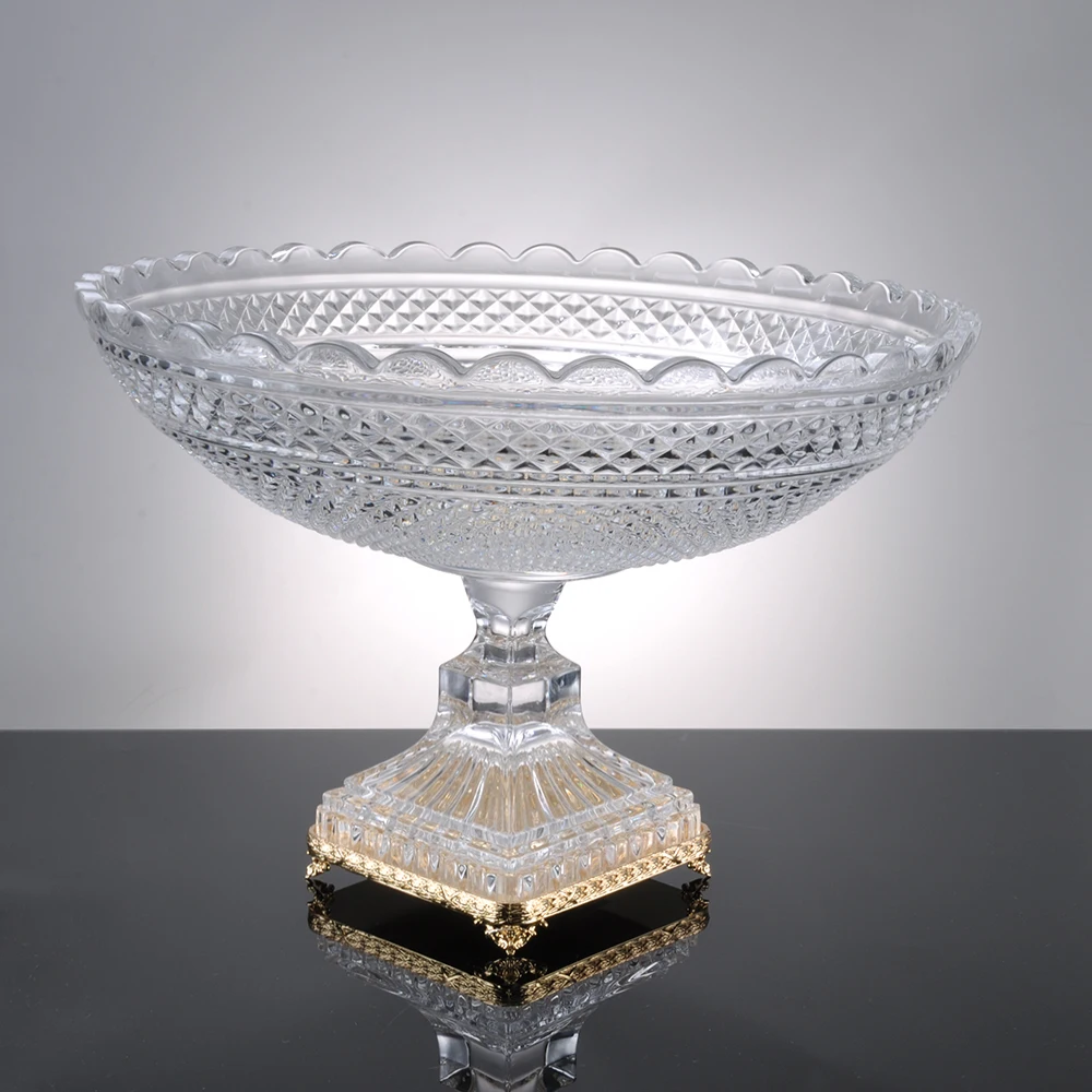 The Centerpiece Antique Vase Crystal Round Hand Arabic Hookah Crystal Vase With Metal Base