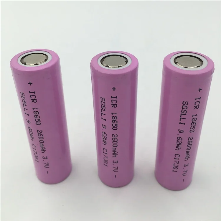 SOSLLI 3.7V 2600mAh lithium ion battery with high performance