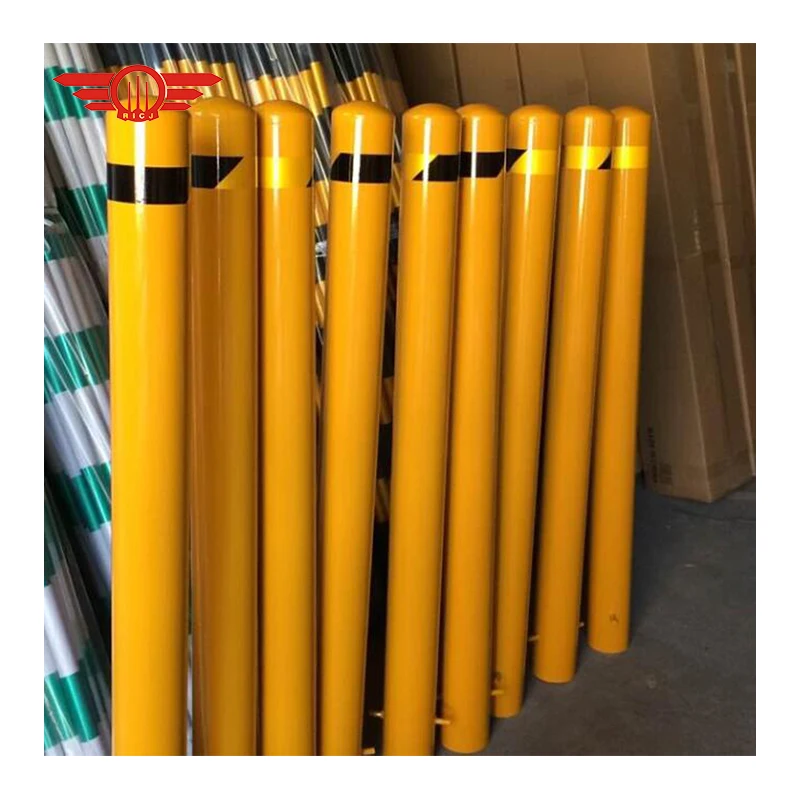 Car Position Post Parking Post Tube Safety Stainless Steel Parking Pole Bollard Barriers For Sale