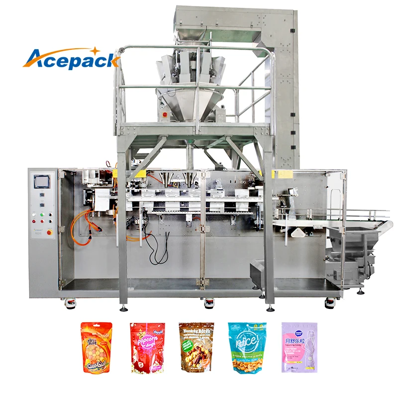 Fully automatic filling tea sachets sachet zipper premade pouch horizontal packing machine