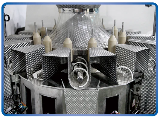 High accuracy  automatic 14 head meat food multihead weigher for chicken duck fish beef with screw feeding