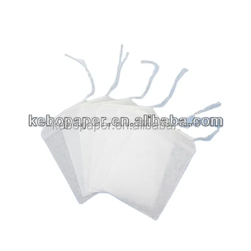 Empty tea bag with string