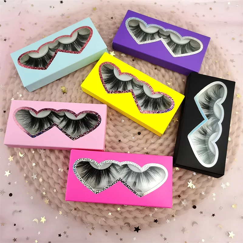 wholesale 3d real mink eyelashes vendors eyelashes set full strip lashes fluffy 5d 25mm mink eyelash packaging Box customization