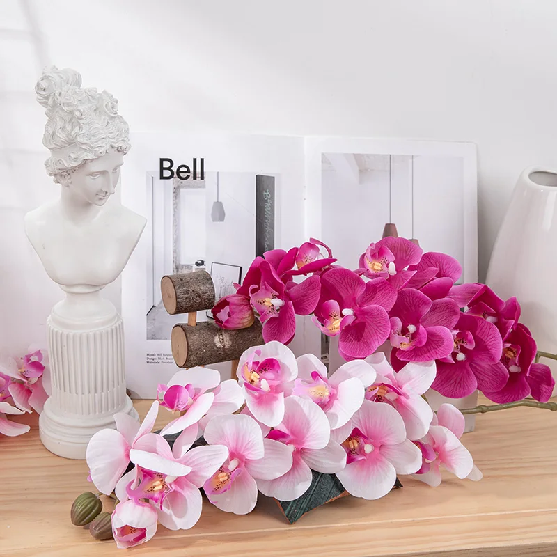 Customizable Color Faux Plants Artificial Flowers Real Touch Phalaenopsis Orchid For Home Decorative Manufacture