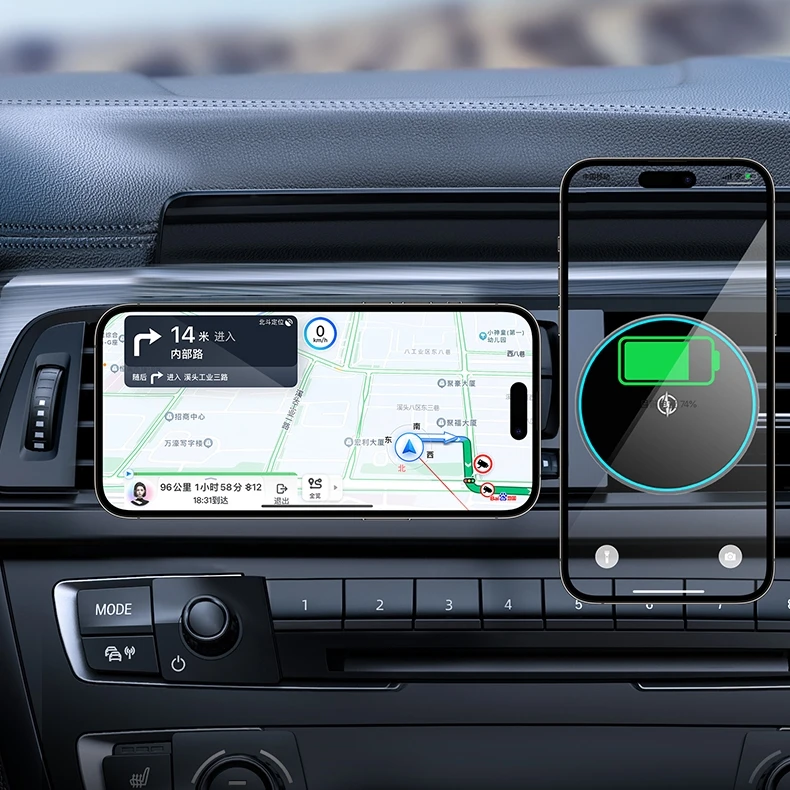 Wholesale 15W Magnetic Wireless Charger Car Vent Stable Clip Stable Phone Stand Car Charger for Phone