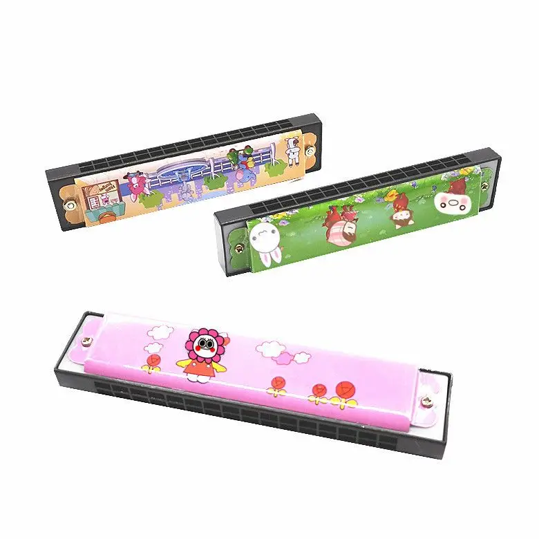 Детская гармоника, красочная картина, два ряда, шестнадцать отверстий, музыкальный инструмент hamica, оптовая продажа