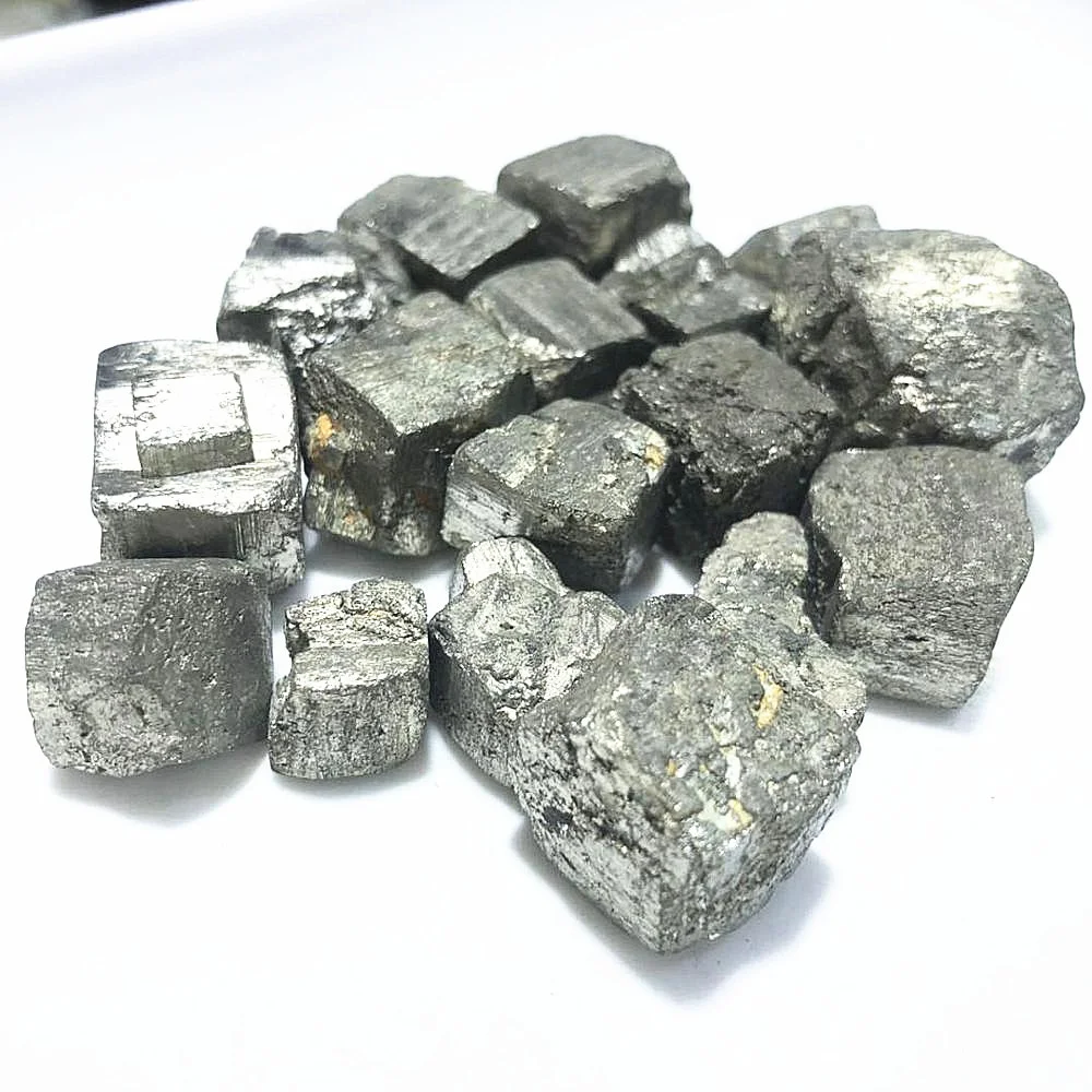 Natural small rough Pyrite cube tumbled tumble stone for cheap wholesale