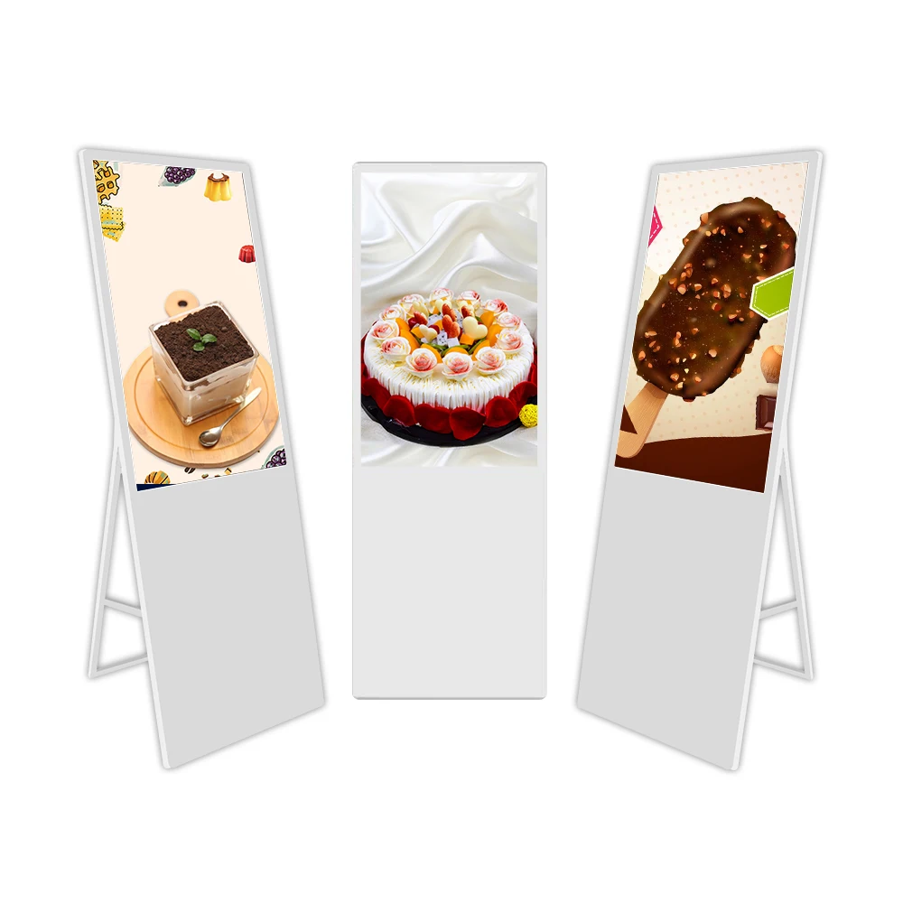 43 49 55 дюймов сенсорный экран ЖК дисплей вывеска складной тонкий пользовательский плеер Тотем батареи цифровой плакат