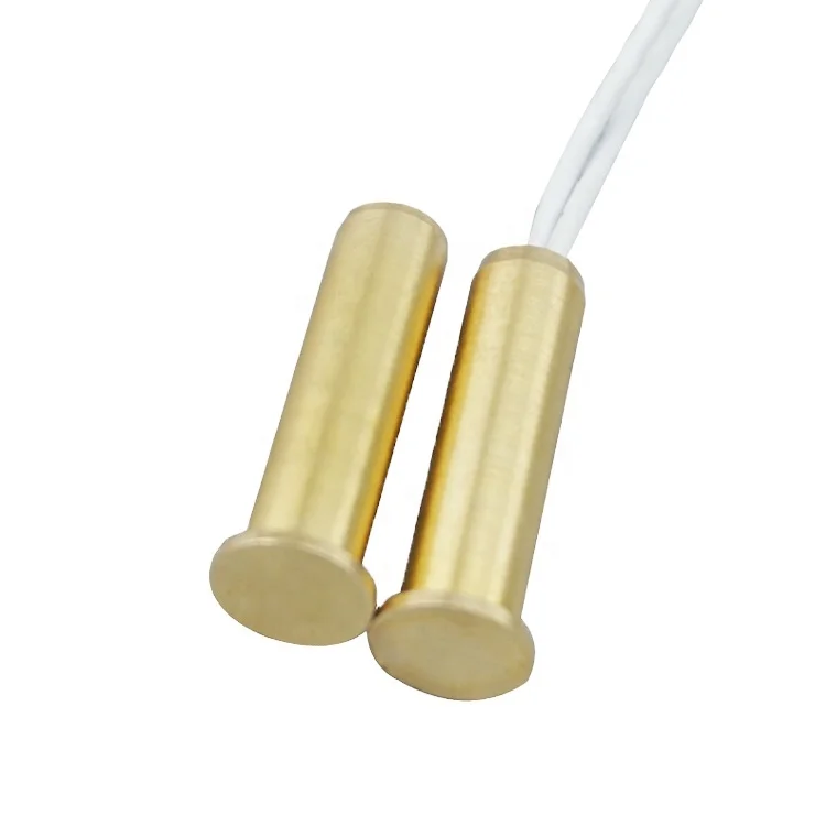 Small Stubby Metal Copper Housing Wired NO/NC/COM Door Magnetic Proximity Sensor