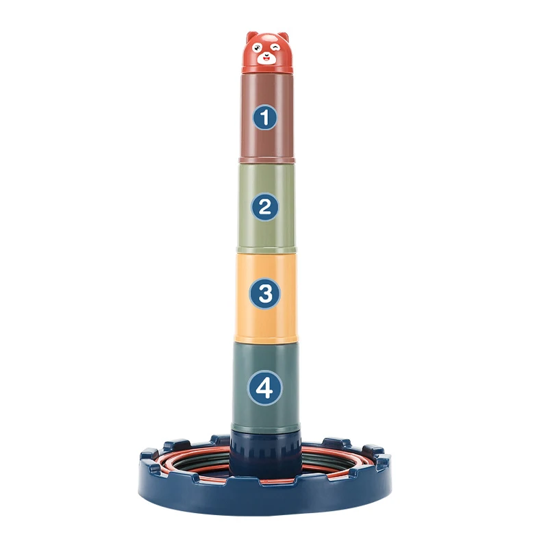 Ferrule Stacking Fitness Sports Throwing Game Plastic Ring Toss Toy Games For Kids