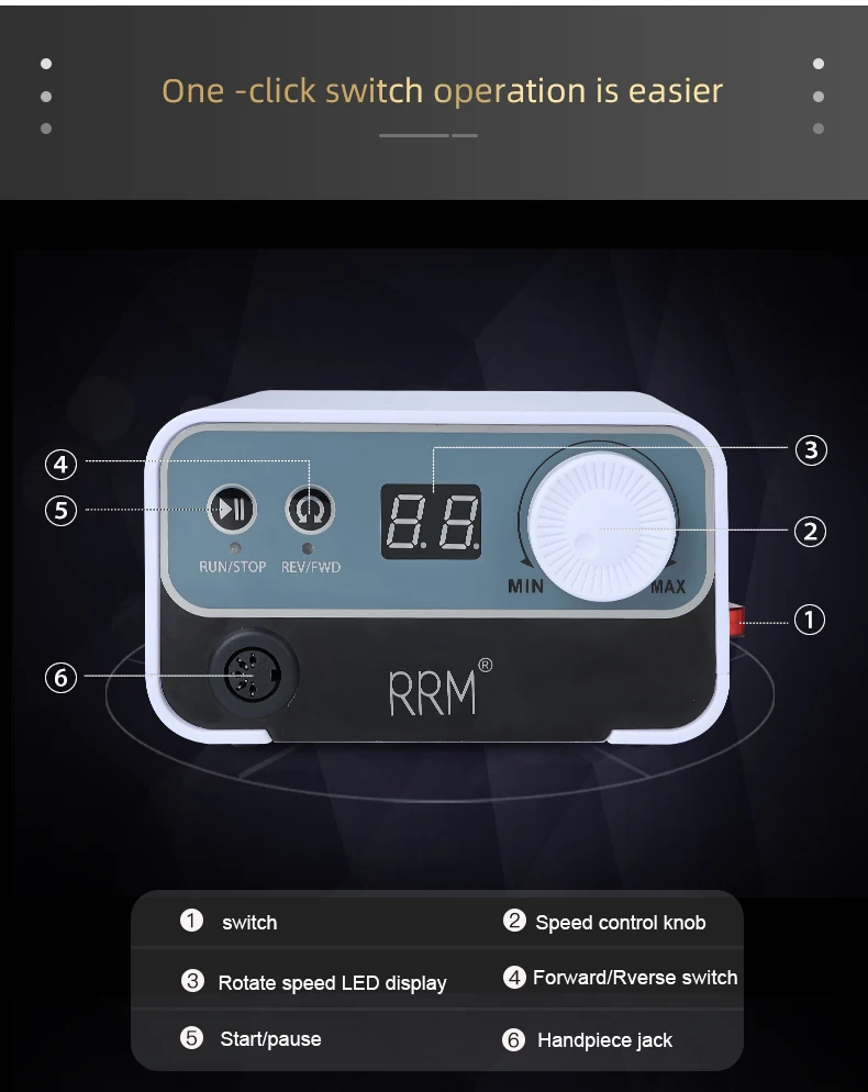 strongdrill 35000 rpm micromotor high speed LCD display electric nail drill kit nail drill machine