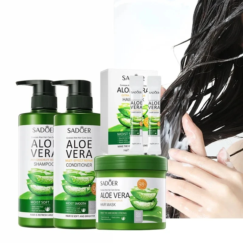 OEM SADOER private label aloe vera moisturizing organic anti aging face women collagen black skin whitening skin care set