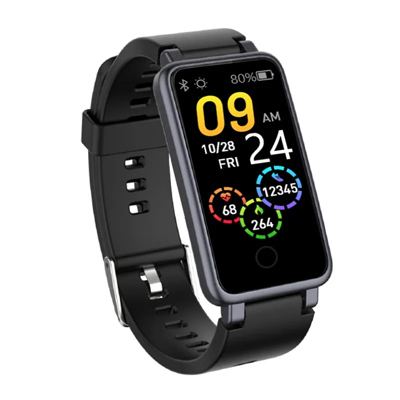 C2plus smart bracelet waterproof large battery pedometer heart rate blood pressure blood oxygen music weather sports bracelet