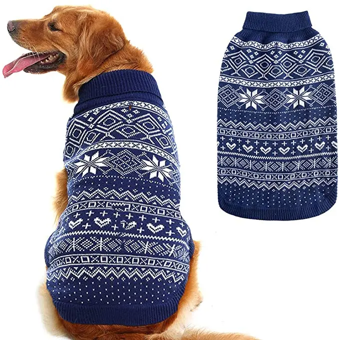 High end Winter jumper sweater for dogs pet puppy clothes soft coat dogs Knitted crochet coat