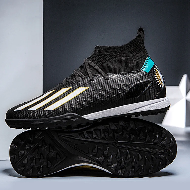 Fashionable Women Mid Cut Long Nail Soccer Boots Men Youth Athletic Non-slip Rubber Sole Football Training Shoes For Kids