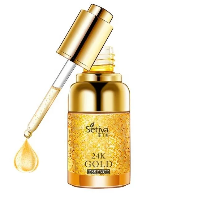 Private Custom 24K Gold Hyaluronic Acid Shrinks Pores Anti- aging Nicotinamide Essence Skin Care Face Serum