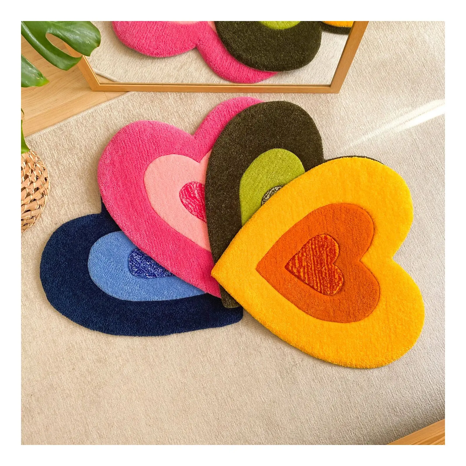 Fast Shipping Handmade Tufted Rug Fluffy & Soft Wedding Decorations Present Item for Event