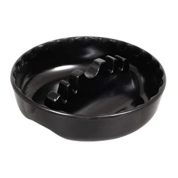 Roxyrolla Wholesale Custom LOGO Melamine Ashtray Black Custom Cigar Ashtray Mold For Resin Plastic Ashtray