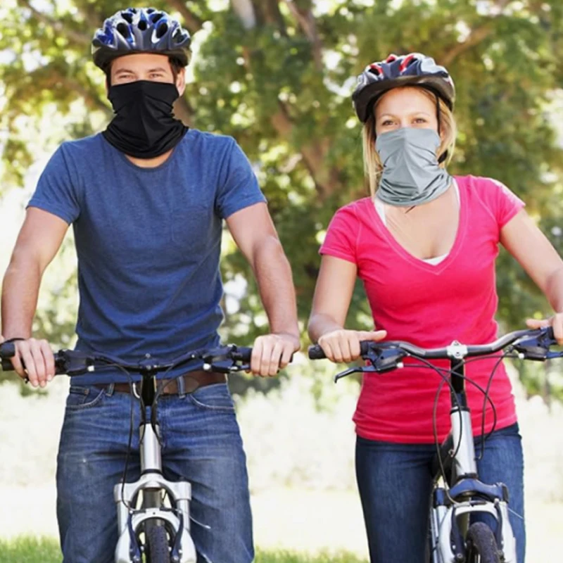 Milk silk fabric Sports UPF 50 Running Sun Mask Camo bandana Neck Gaiter neck tube custom Face Coverings for Men Women