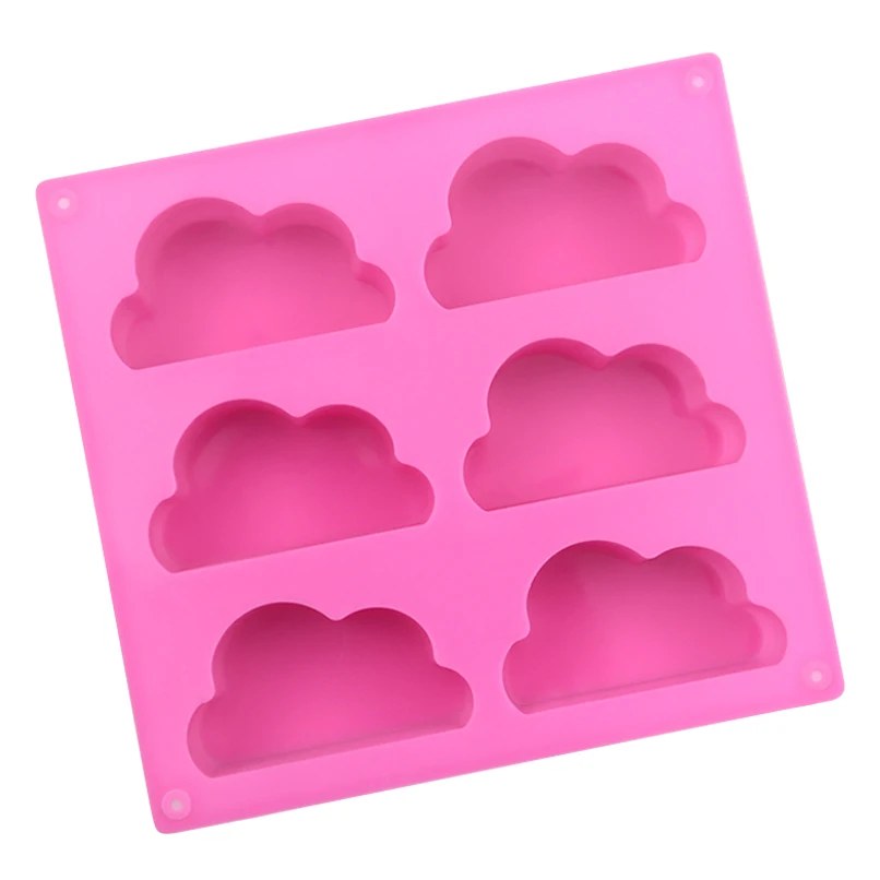 7058 ready to ship 6 hole cloud shape silicone cake mold candle molds soap
