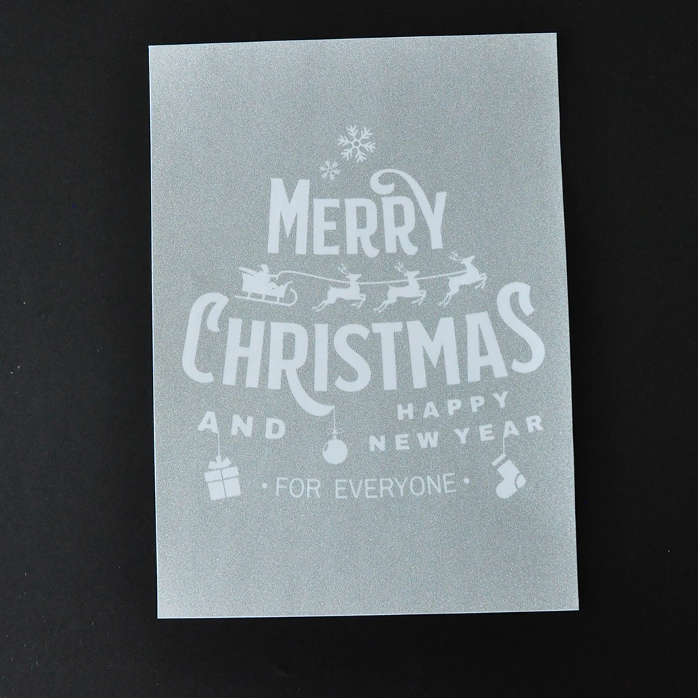 Christmas adhesive fabric silk screen stencils